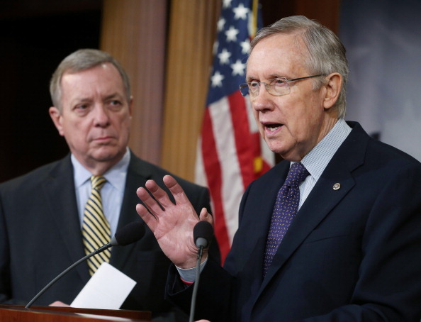 Republicans have had it with Senate Majority Leader Harry Reid. Will those frustrations lead them to kill the annual Pentagon policy bill? (Mark Wilson/Getty Images)
