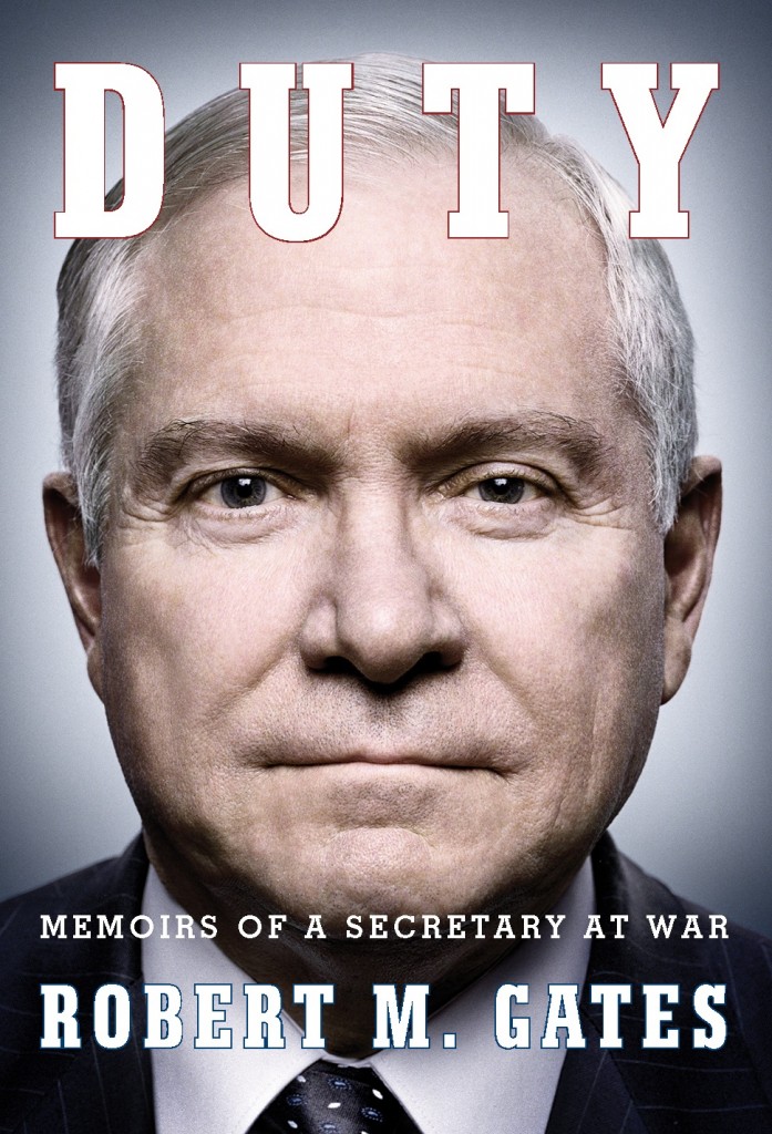 The cover of former Defense Secretary Robert Gates new book "Duty: Memoirs of a Secretary at War." (Knopf)