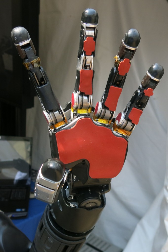 The Modular Prosthetic Limb, being developed by DARPA and the Johns Hopkins Applied Physics Lab. (Lars Schwetje/Staff)
