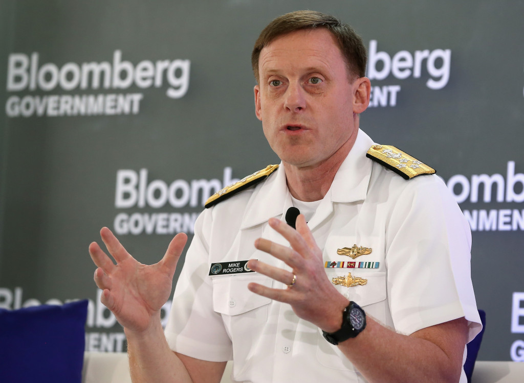 Adm. Michael Rogers, commander of US Cyber Command and director of the National Security Agency, speaks during a cyber security summit, June 3. (Photo by Mark Wilson/Getty Images)