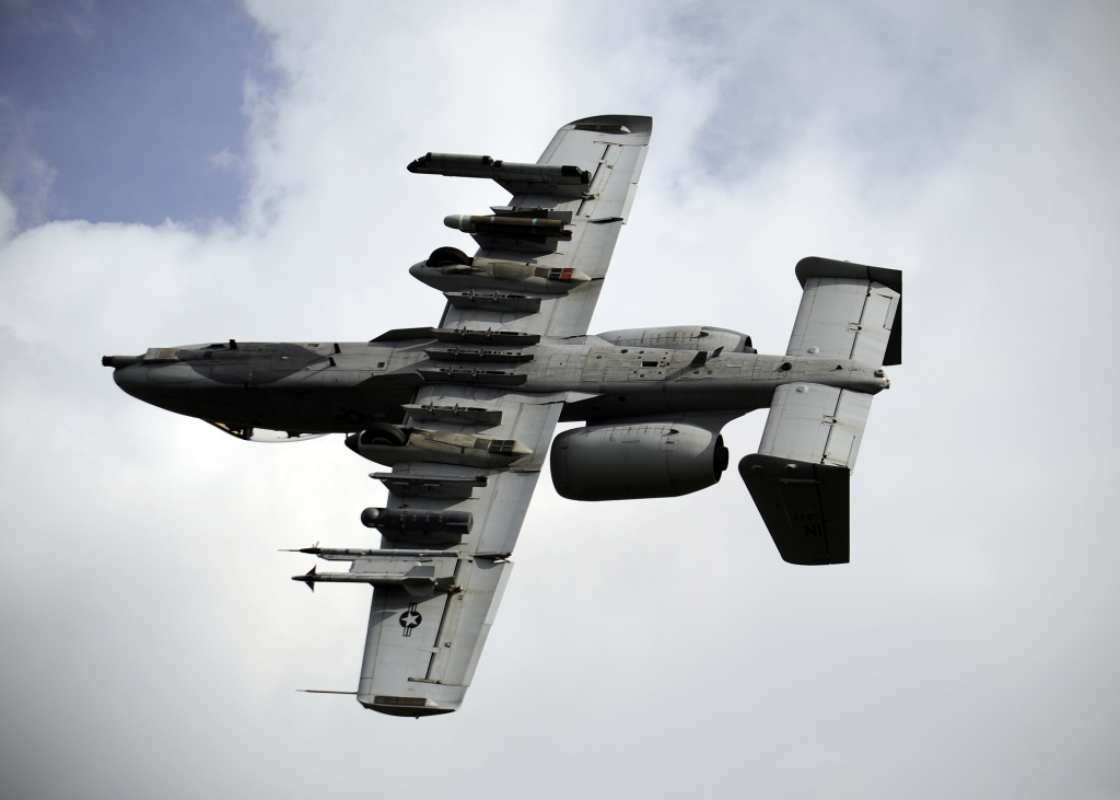 An A-10 "Warthog" shows off during exercises in 2013. (US Air Force)