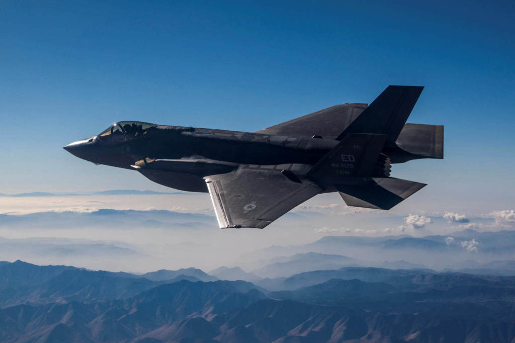 An F-35A during a sensor fusion test flight in February of 2014. (Lockheed Martin)